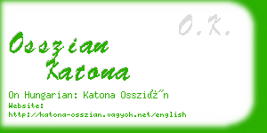 osszian katona business card